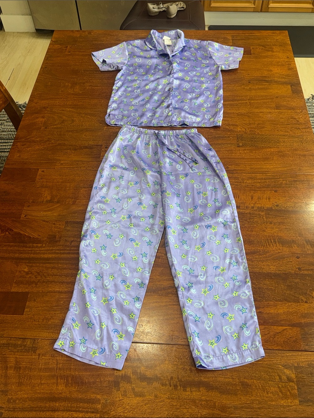 Y2K Xhilaration Kids Purple Star & Moon Pajama Set size L 12